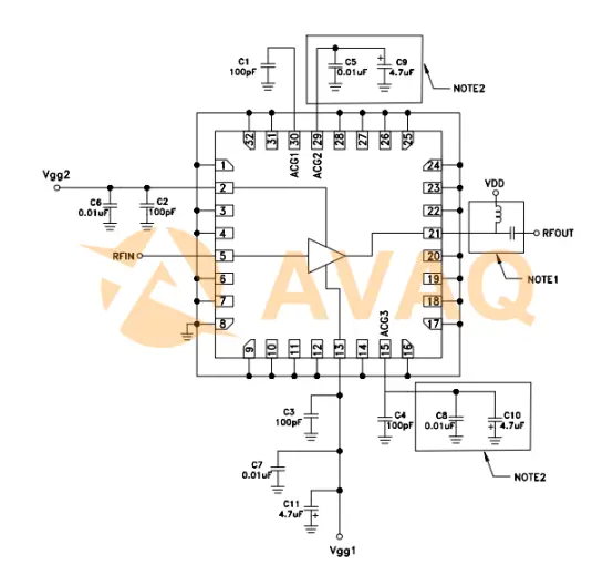 HMC797APM5E Applications Circuit
